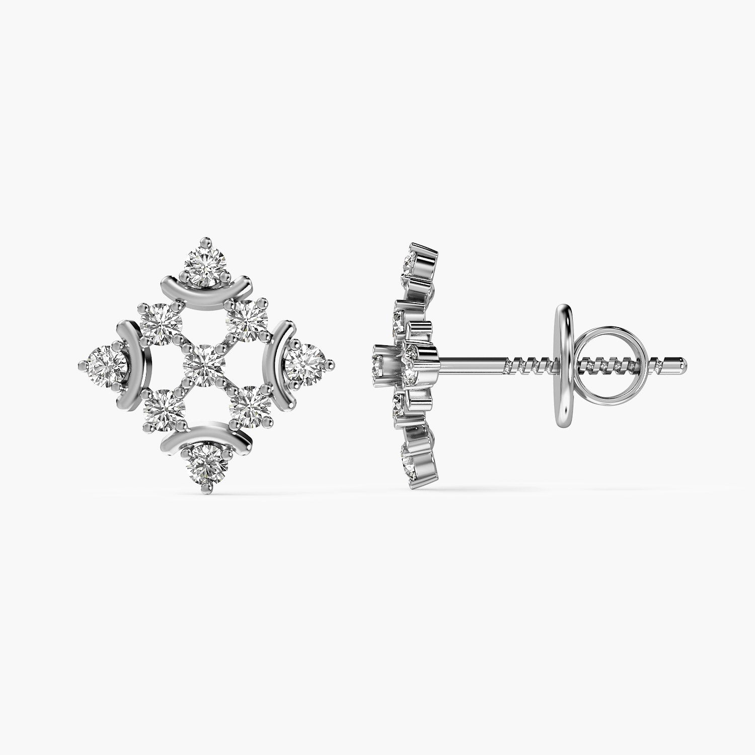Regal Bloom Lab-Grown Diamond Earrings - Moena