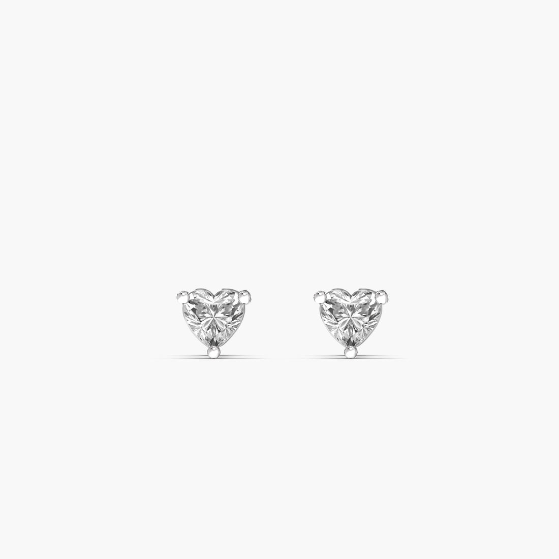 True Love Studs - Standard View in White Gold - Diamond Stud by Moena