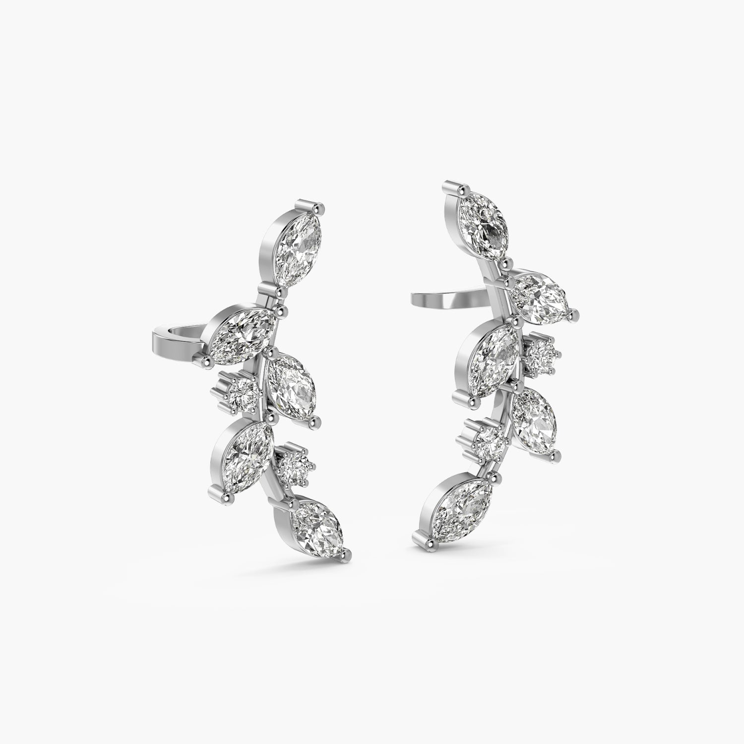 Vine Leaf Lab-Grown Diamond Earrings - Moena