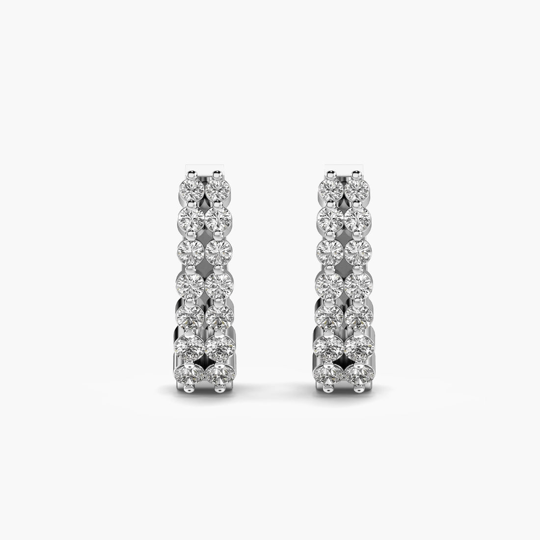 Mystic bali - Front View in White Gold - Diamond Jewellery by Moena