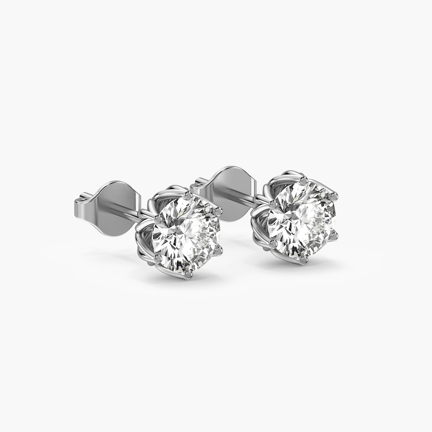 Petal Crown Lab-Grown Diamond Studs - Moena