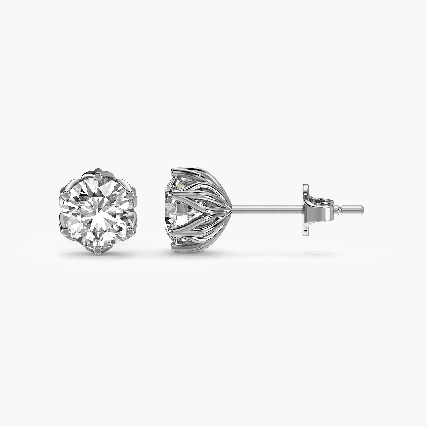 Petal Crown Lab-Grown Diamond Studs - Moena