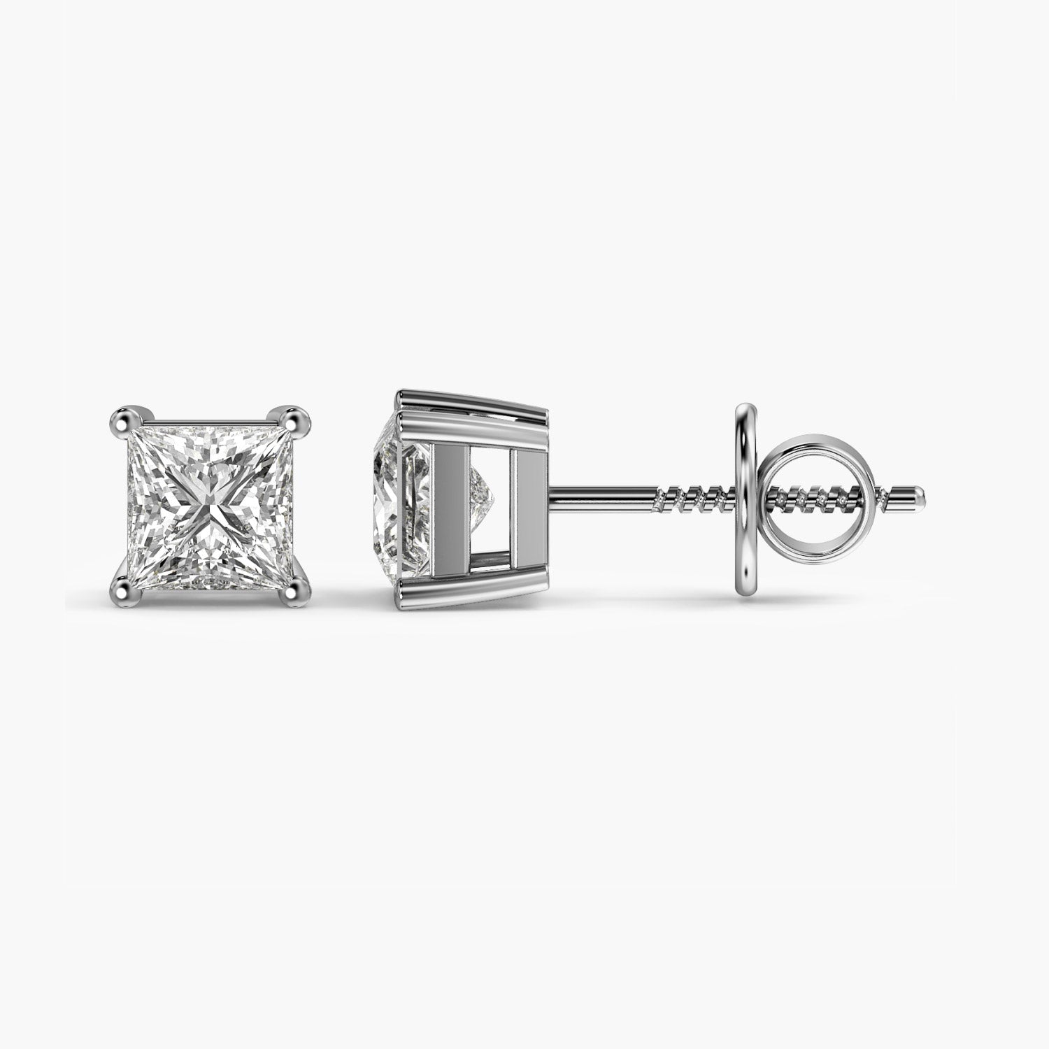 Princess-Cut Lab-Grown Diamond Studs - Moena