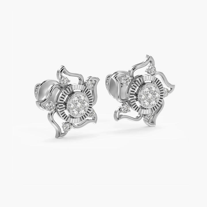 Lotus Bloom Lab-Grown Diamond Studs - Moena