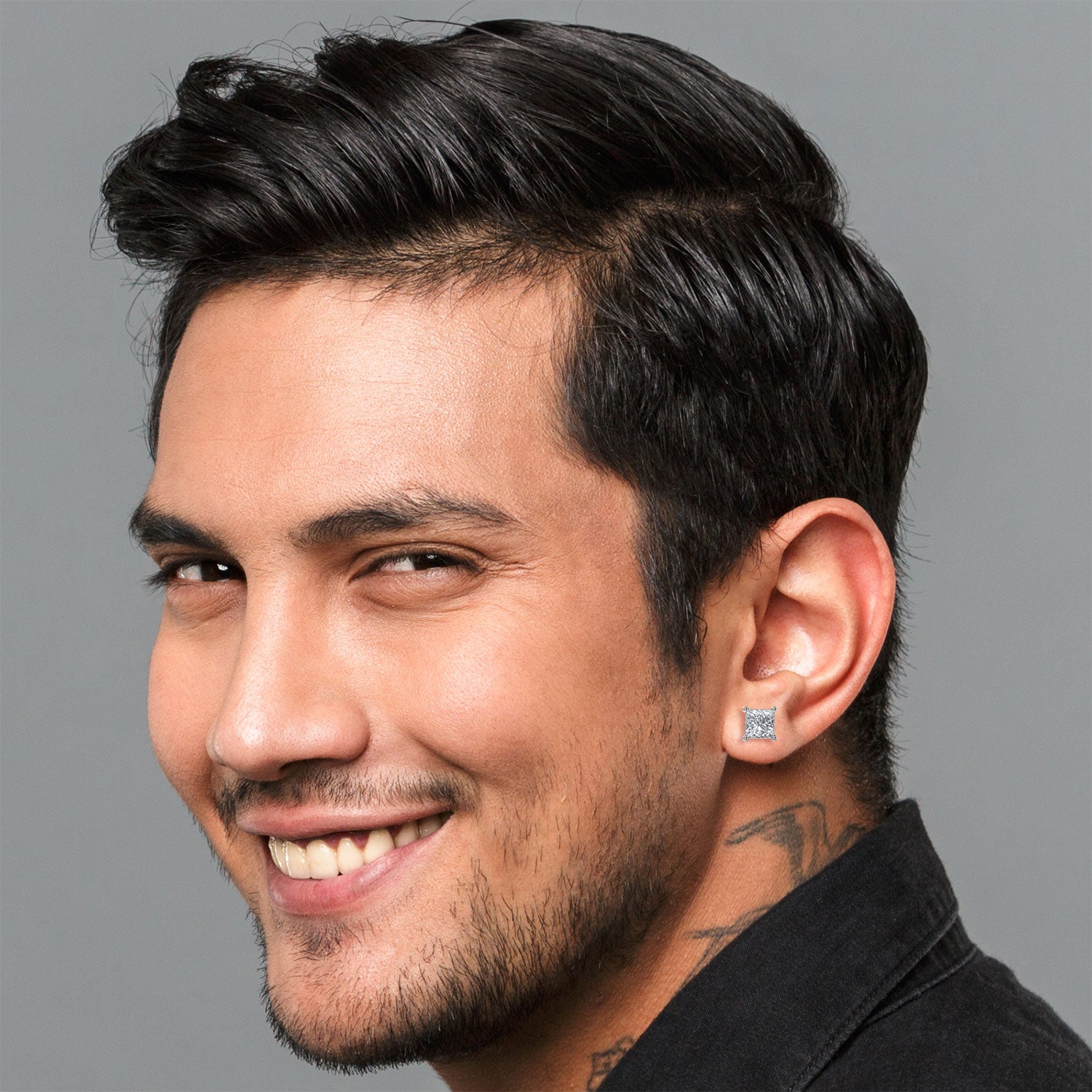 Regal Princess-Cut Men's Stud