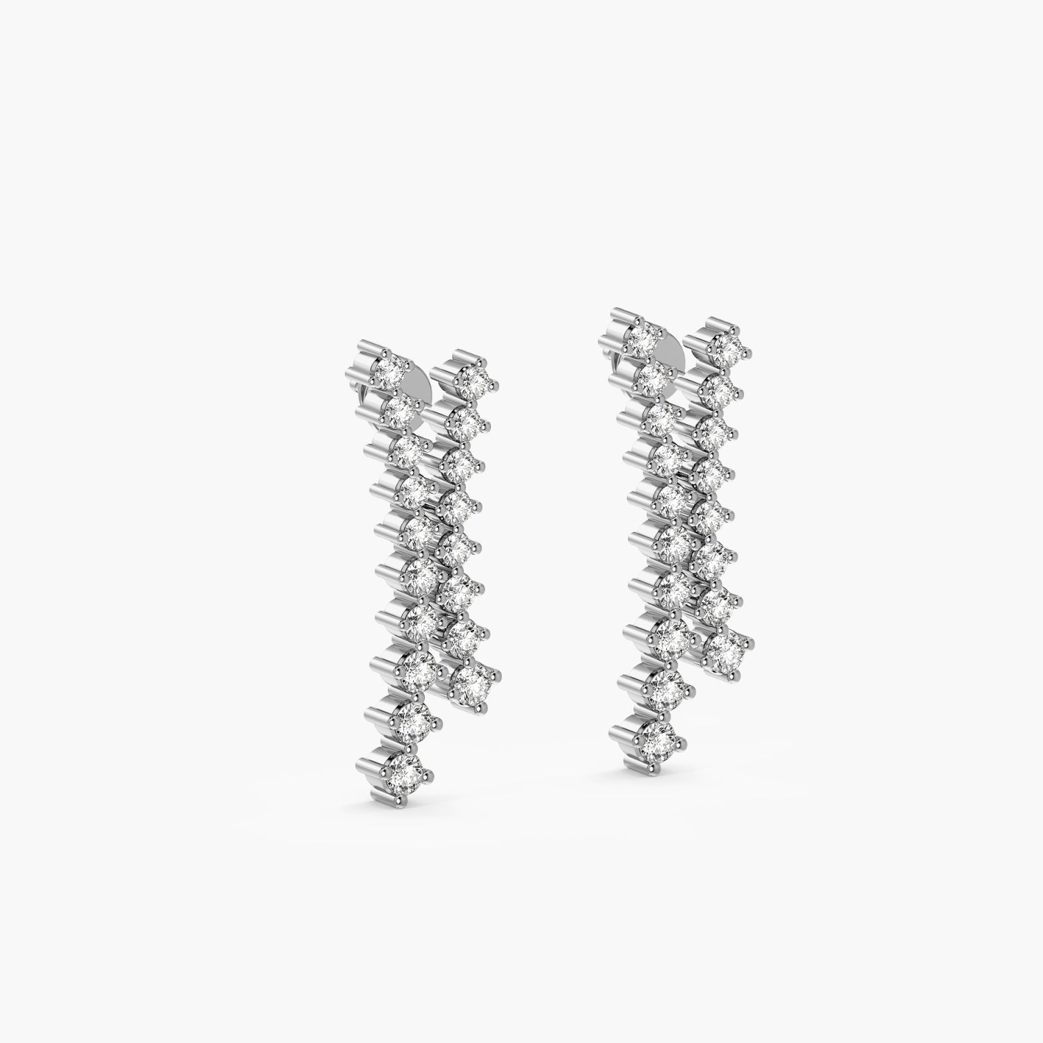 Twin Cascade Lab-Grown Diamond Earrings - Moena