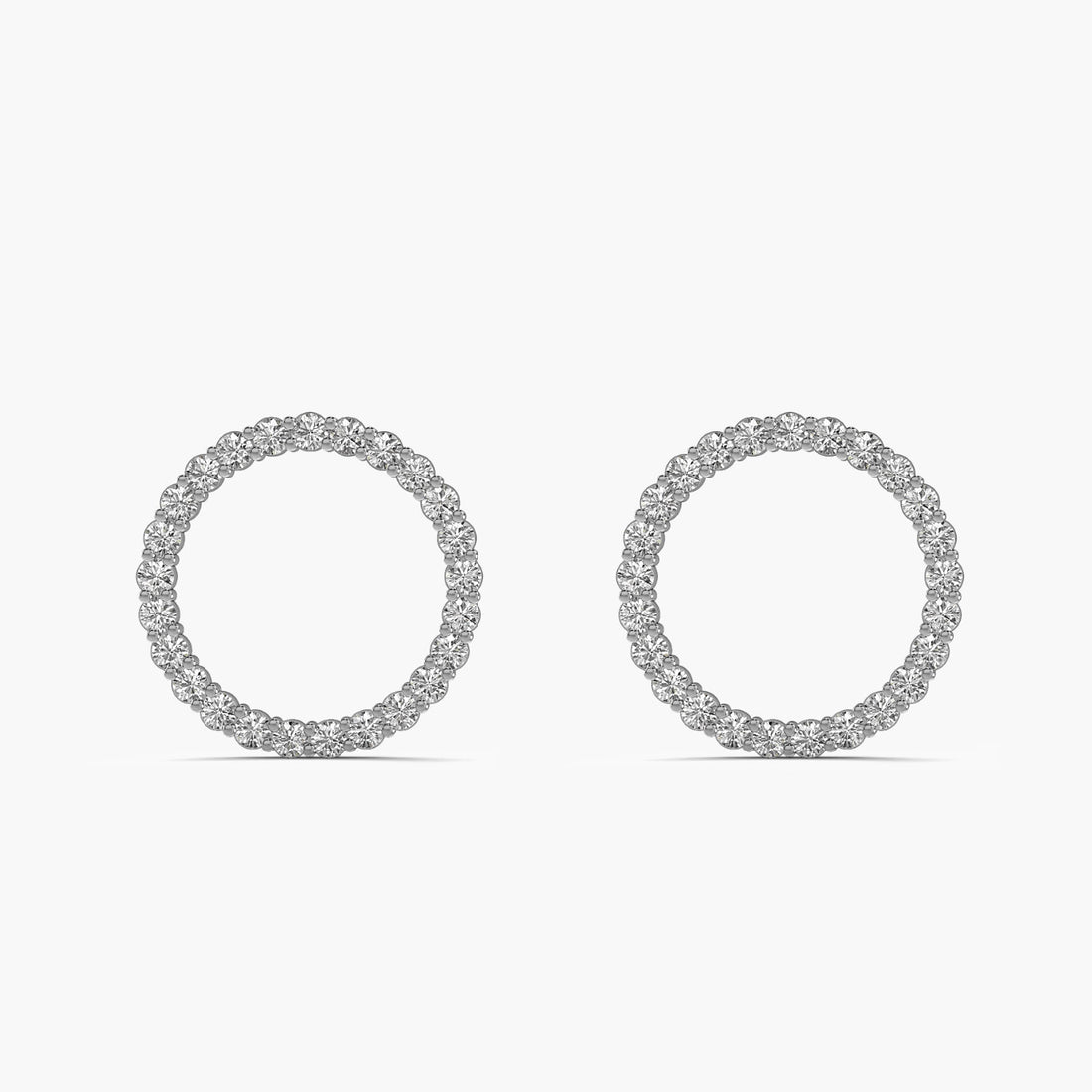 Diamond Circle Studs - Moena