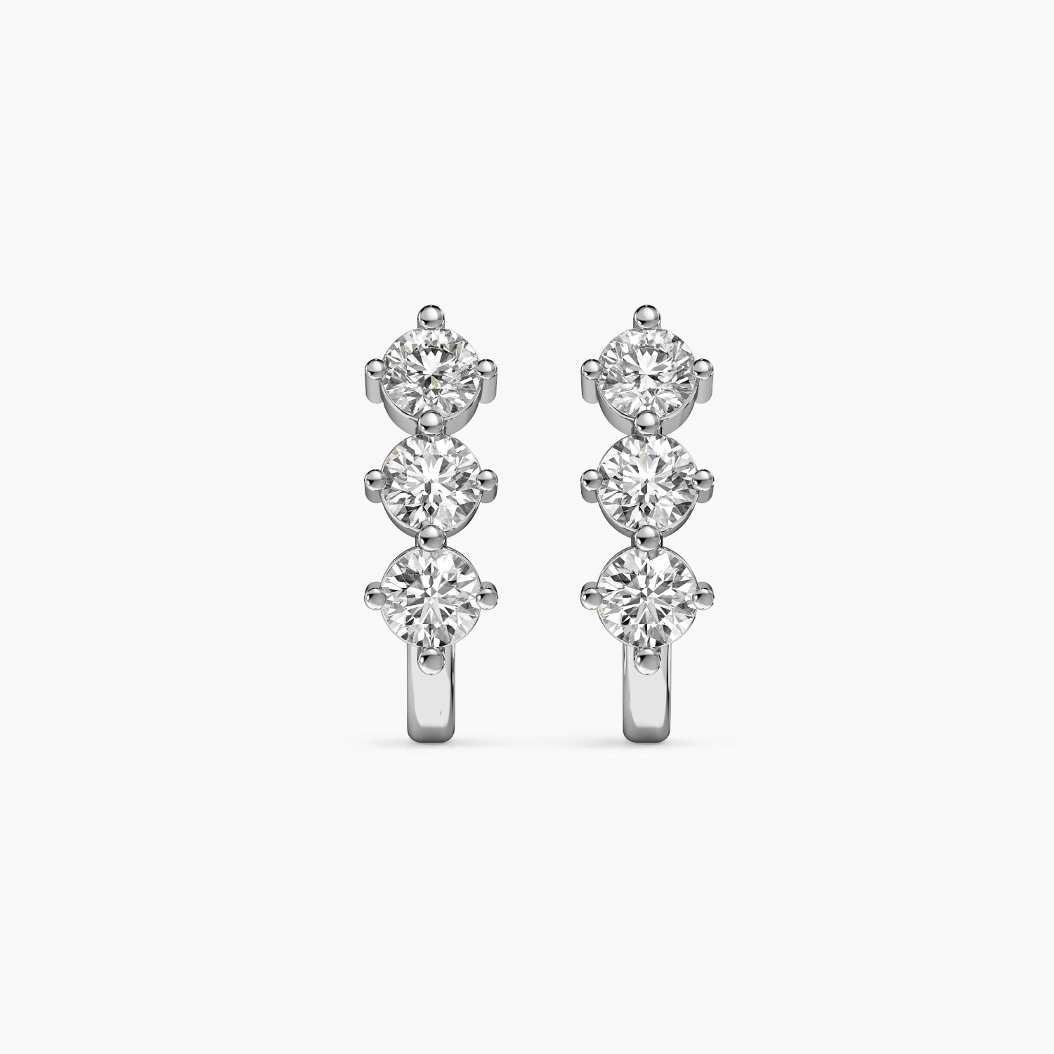 Triple Row Diamond Ear Climbers