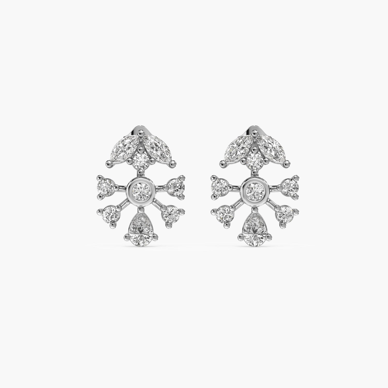 Snowflake Inspired Stud Earrings