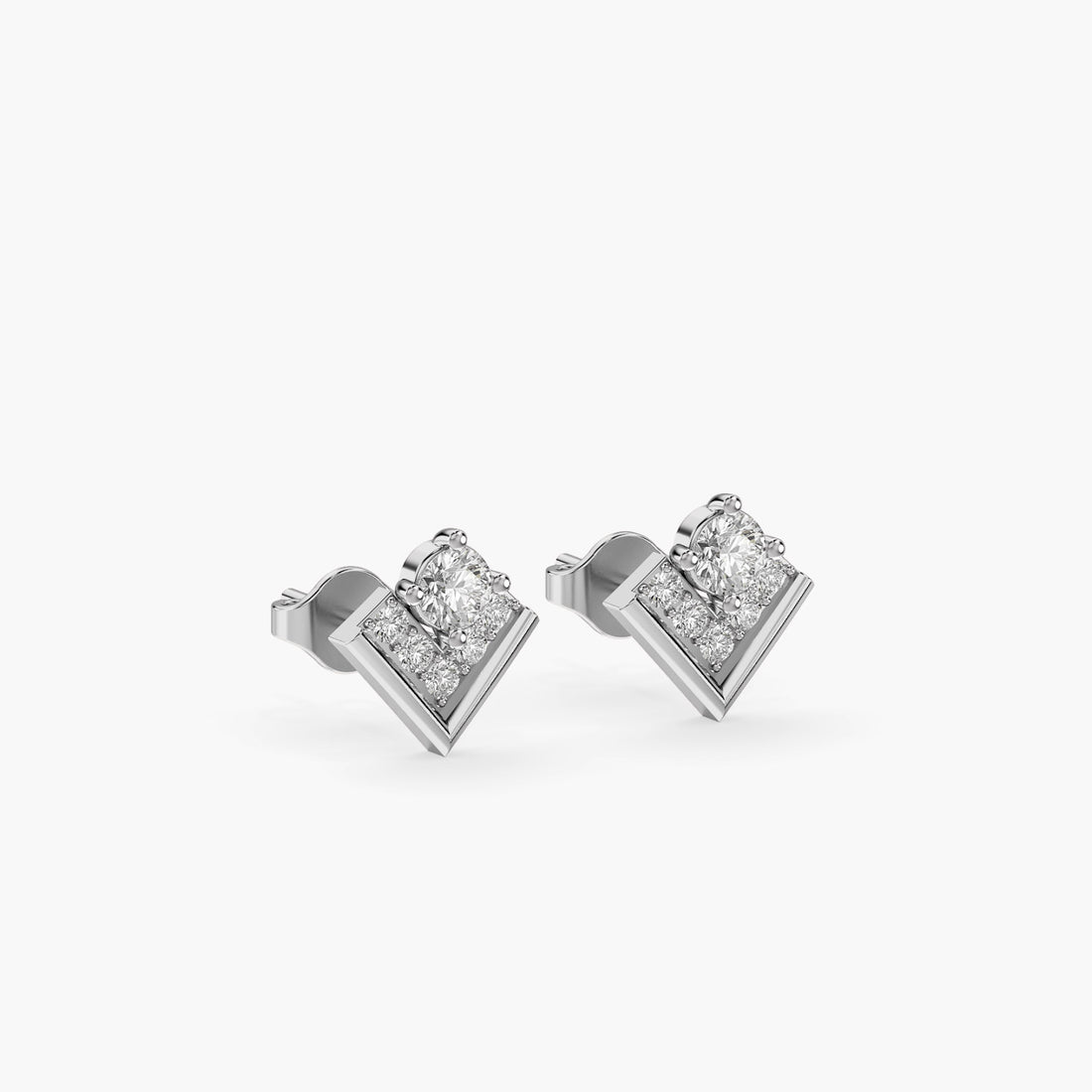 Inverted Glow - 3D View in White Gold - Diamond Jewellery by Moena