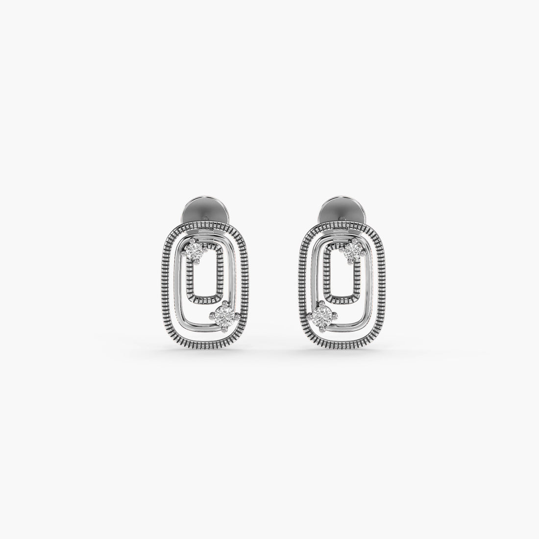 Serene Orbit - Front View in White Gold - Diamond Jewellery by Moena