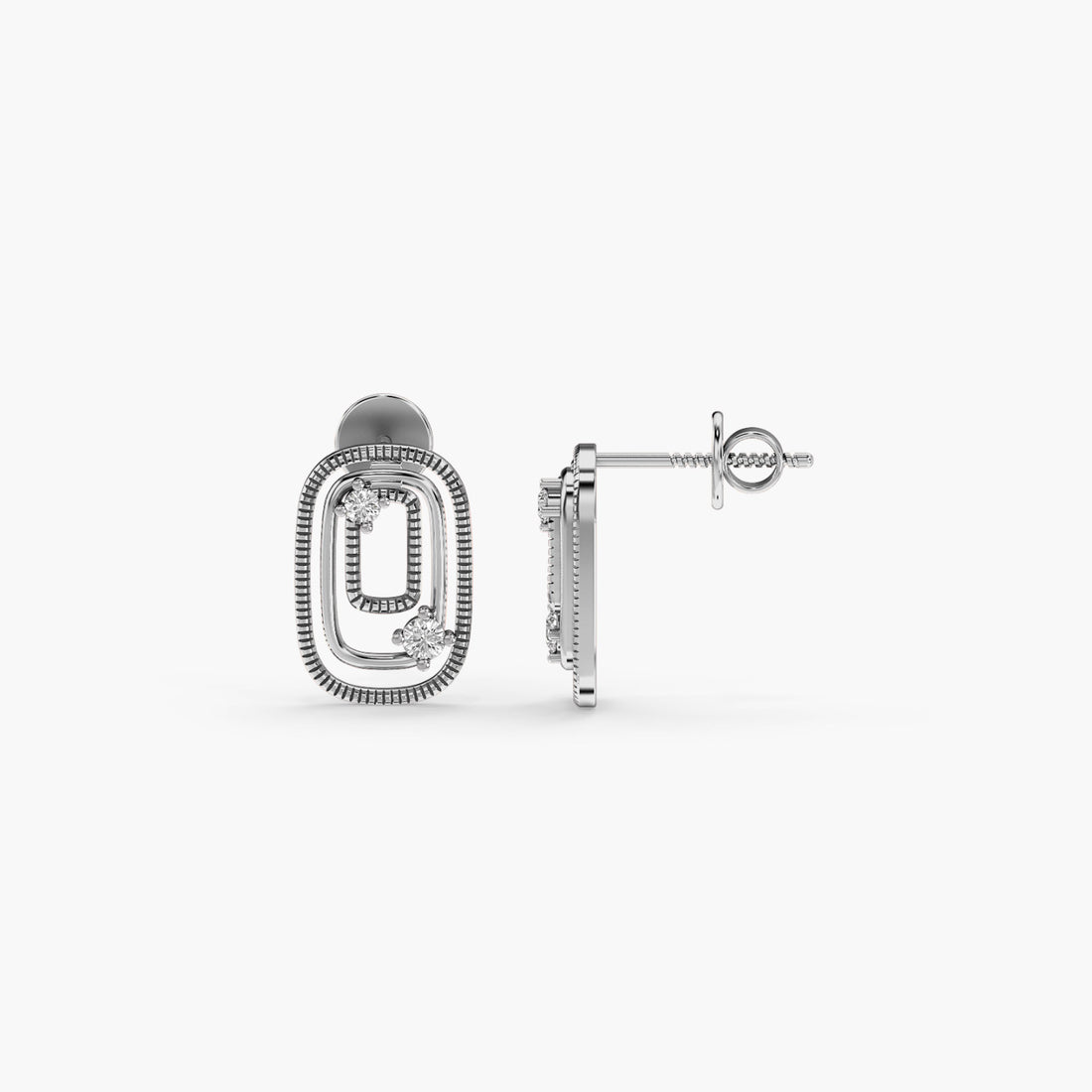 Serene Orbit - Side View in White Gold - Diamond Jewellery by Moena