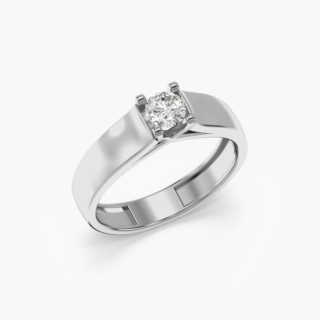 Imperial Crest Ring - 3D View in White Gold - Diamond Ring by Moena