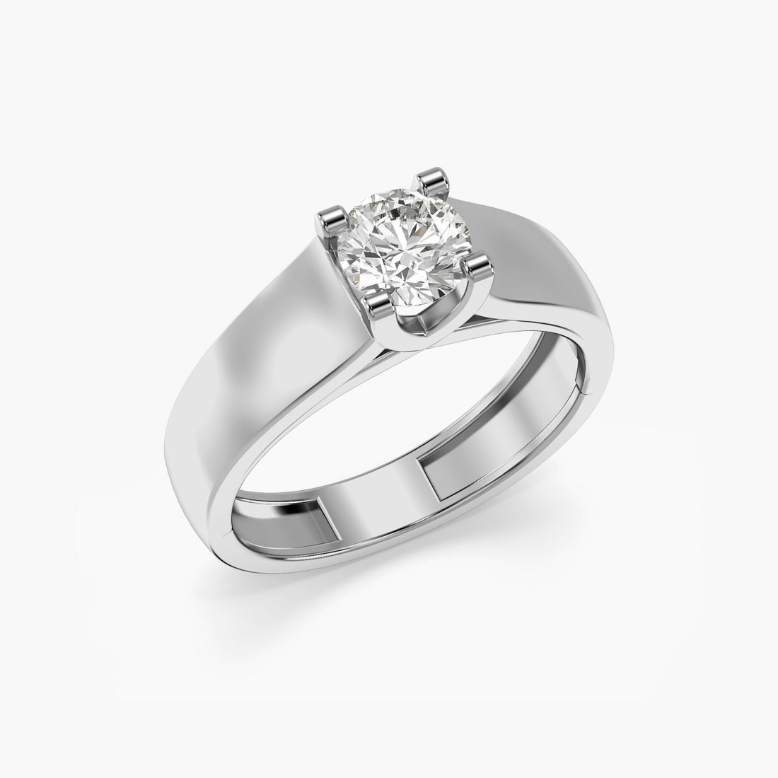 Majestic Valor Ring - 3D View in White Gold - Diamond Ring by Moena