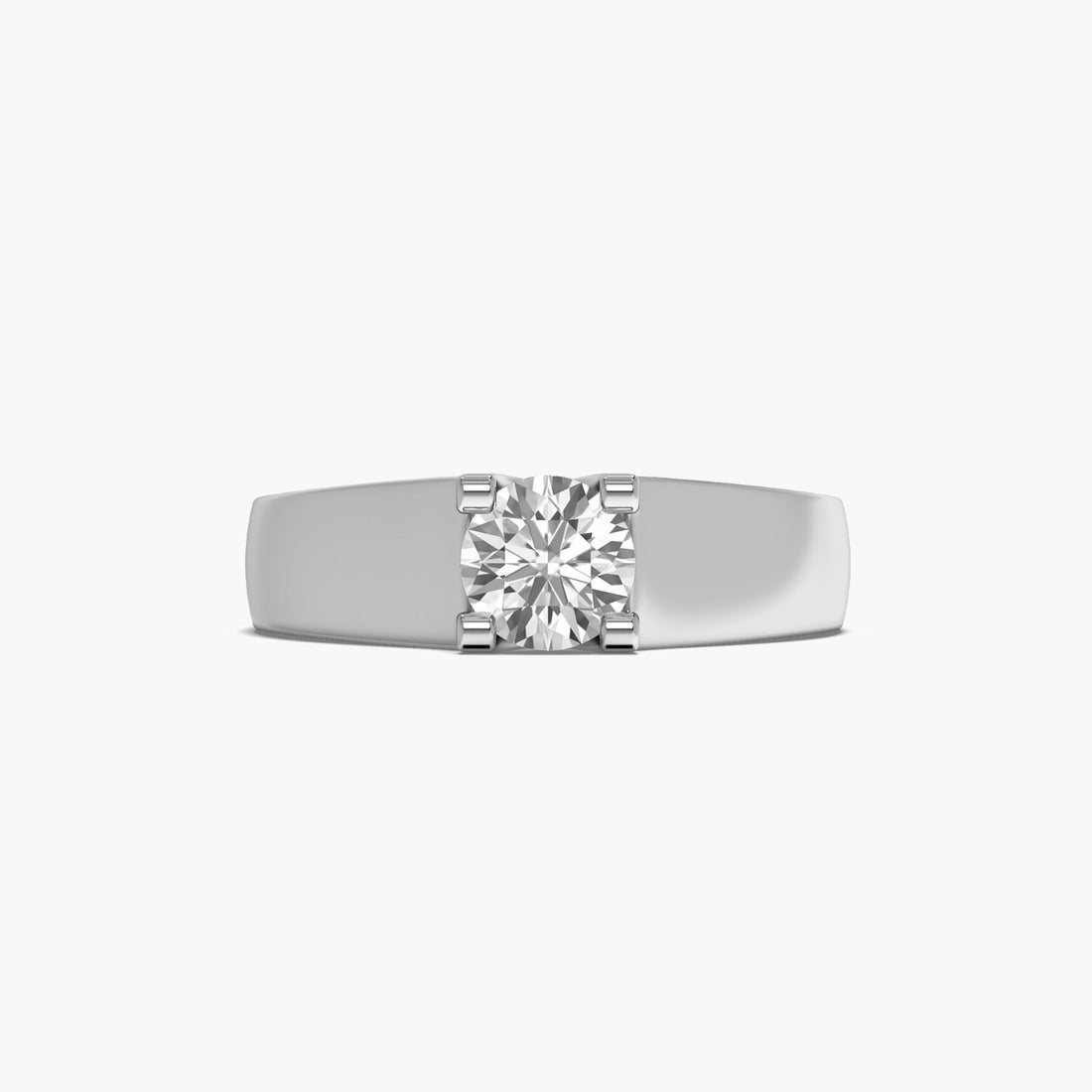 Majestic Valor Ring - Top View in White Gold - Diamond Ring by Moena