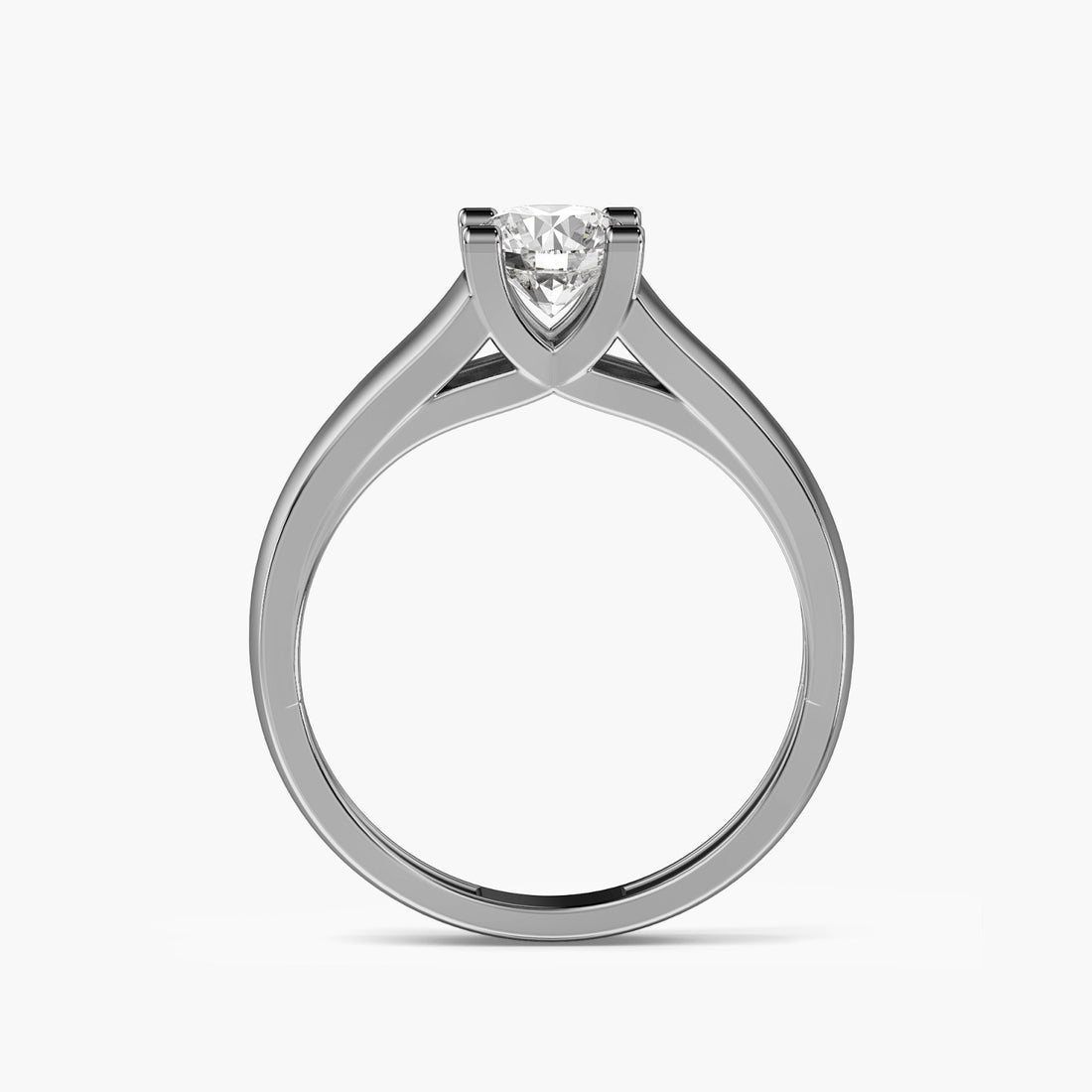 Majestic Valor Ring - Front View in White Gold - Diamond Ring by Moena
