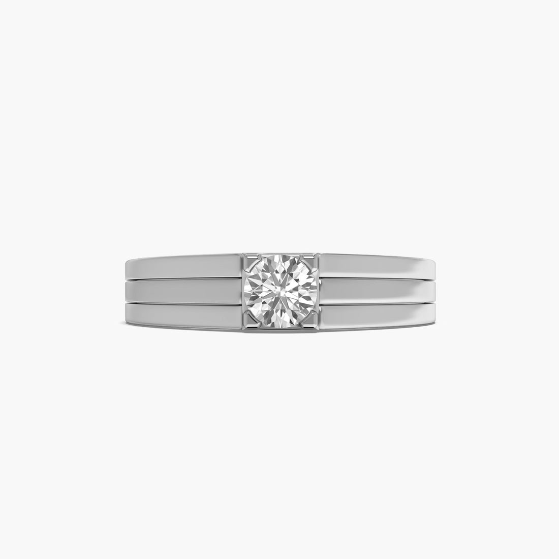 Dual Essence Ring - Top View in White Gold - Diamond Ring by Moena