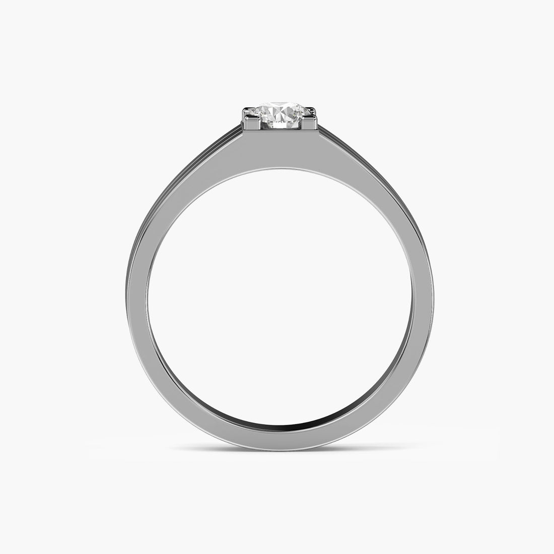 Dual Essence Ring - Front View in White Gold - Diamond Ring by Moena
