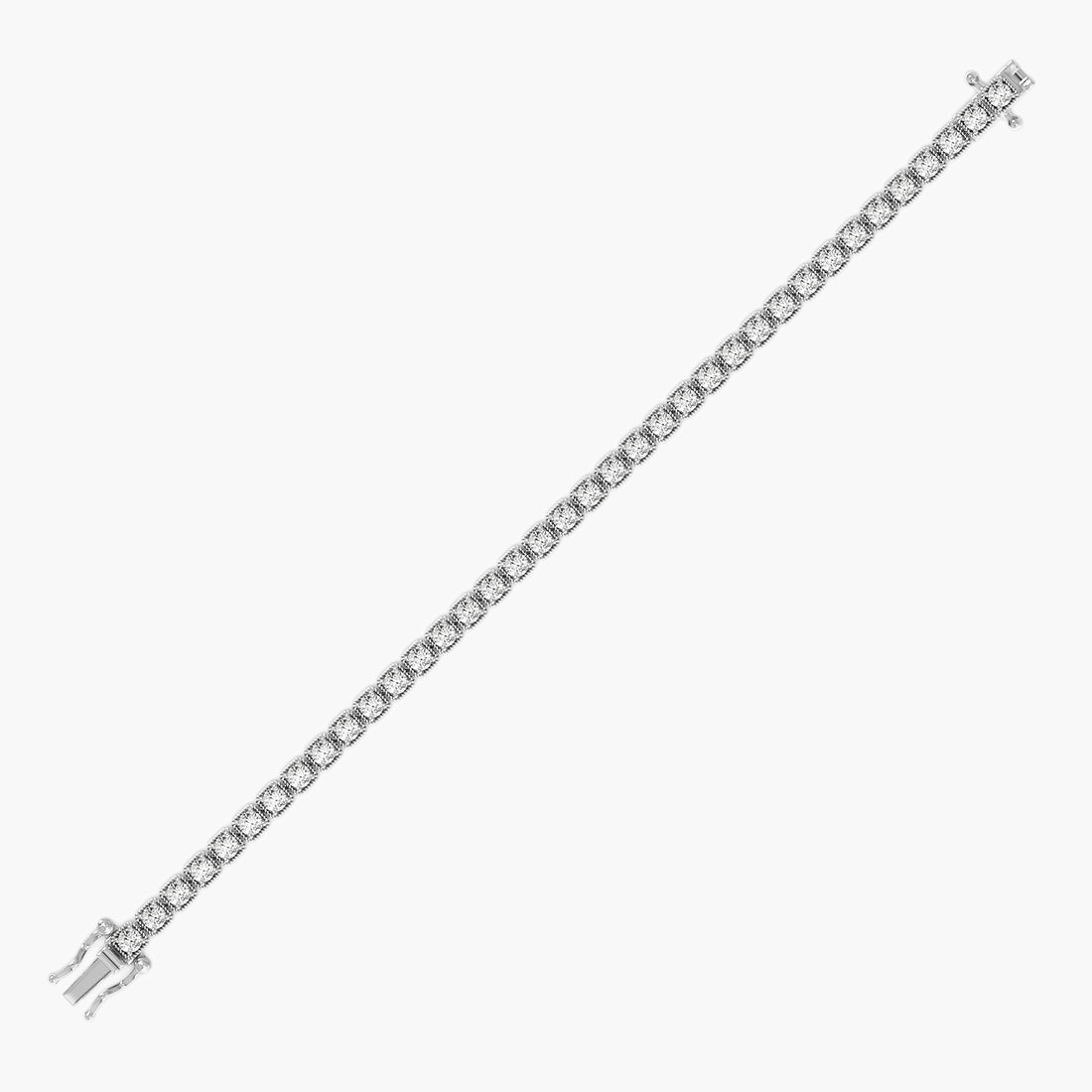 0.05 ct Sculpted Spark Tennis Bracelet - Side View in White Gold - Diamond Bracelet by Moena