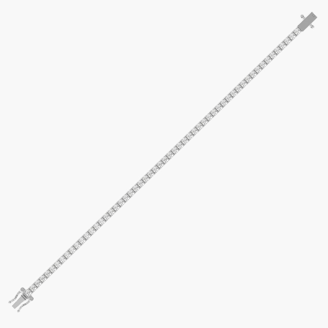 0.06 ct Diamond Tennis Bracelet - Side View in White Gold - Diamond Bracelet by Moena