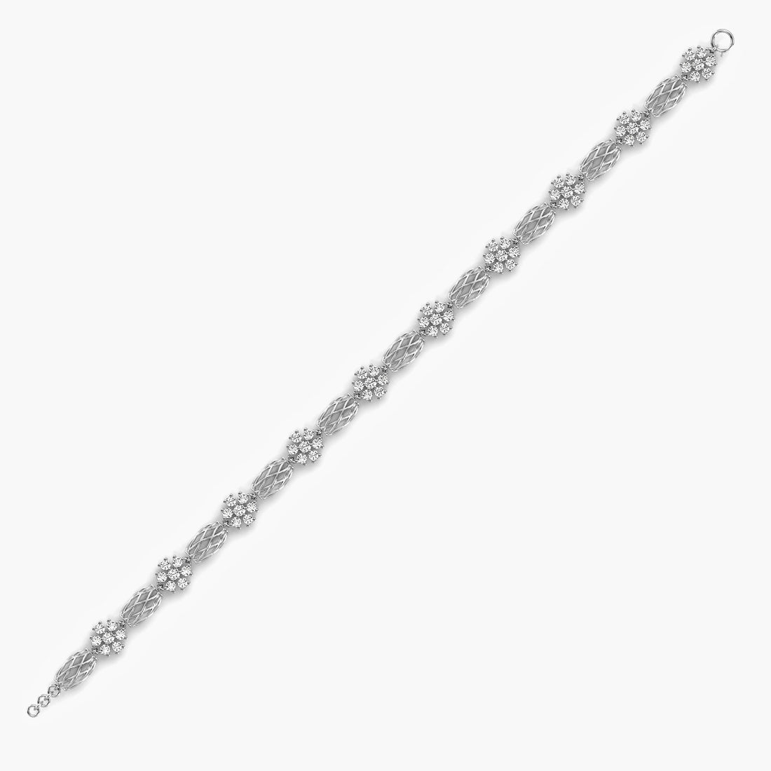 Vine Luxe Bracelet - Side View in White Gold - Diamond Bracelet by Moena