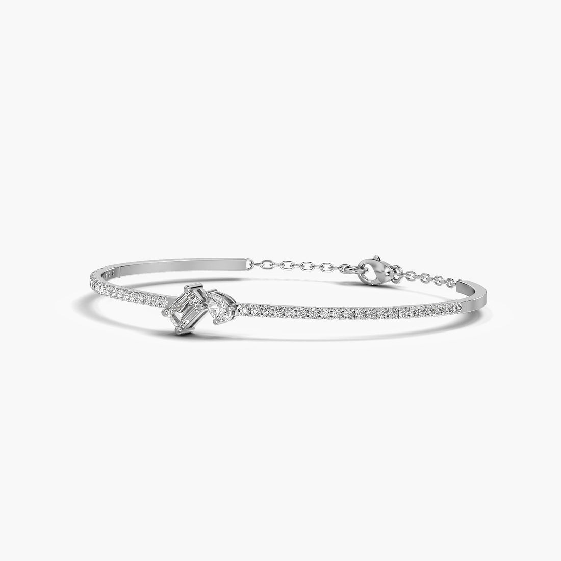 Regalia Diamond Bracelet - 3D View in White Gold - Diamond Bracelet by Moena
