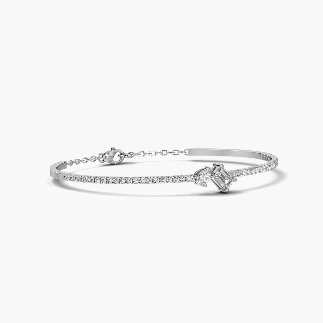 Regalia Diamond Bracelet - 3D View in White Gold - Diamond Bracelet by Moena