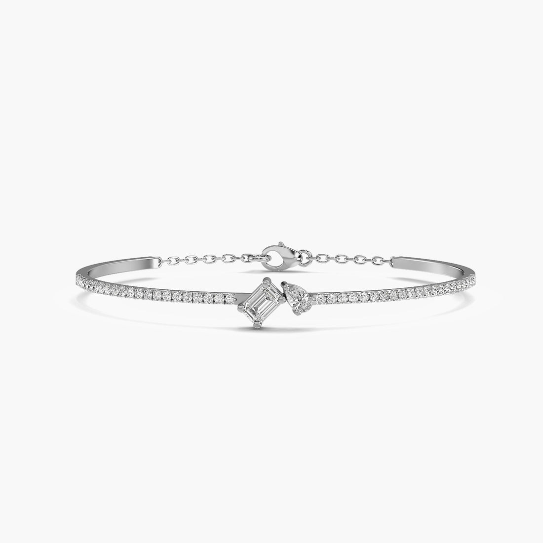 Regalia Diamond Bracelet - Top View in White Gold - Diamond Bracelet by Moena