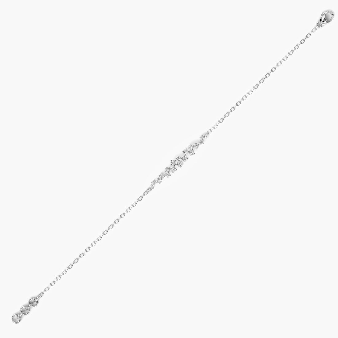Ethereal Shine Bracelet: - Standard View in White Gold - Diamond Bracelet by Moena