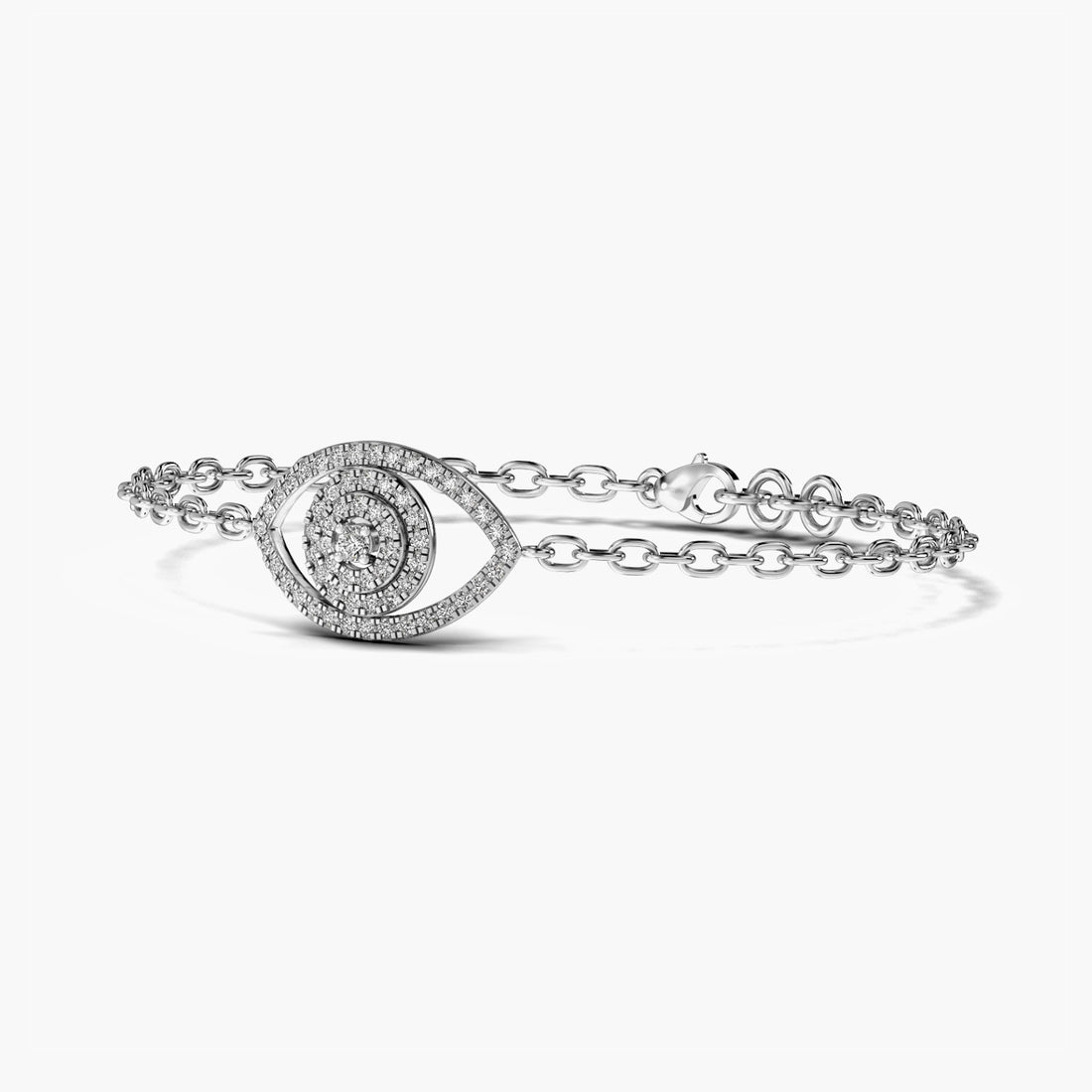 Celestial Eye Bracelet - 3D View in White Gold - Diamond Bracelet by Moena