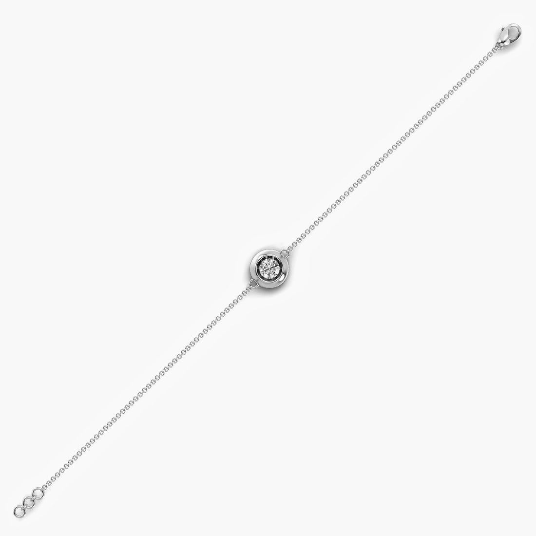 Forever Glow Bracelet - Side View in White Gold - Diamond Bracelet by Moena