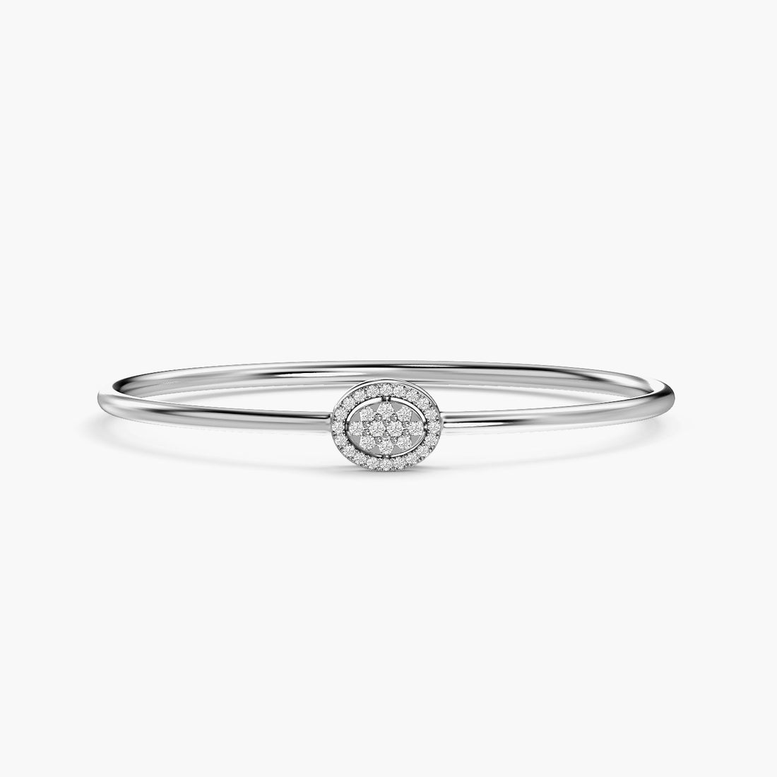 Regent Glow Bracelet - Top View in White Gold - Diamond Bracelet by Moena