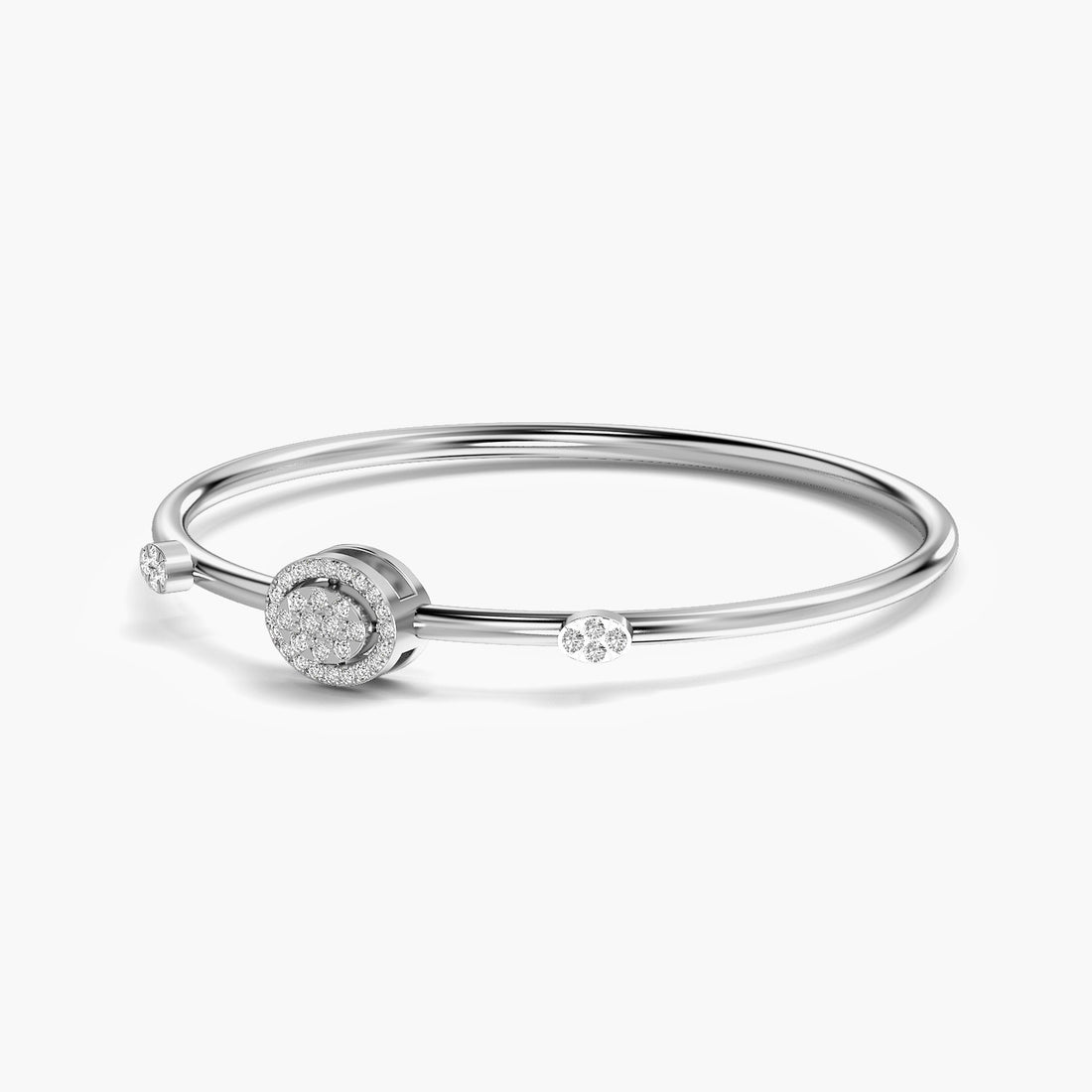 Celeste Charm Bracelet - 3D View in White Gold - Diamond Bracelet by Moena