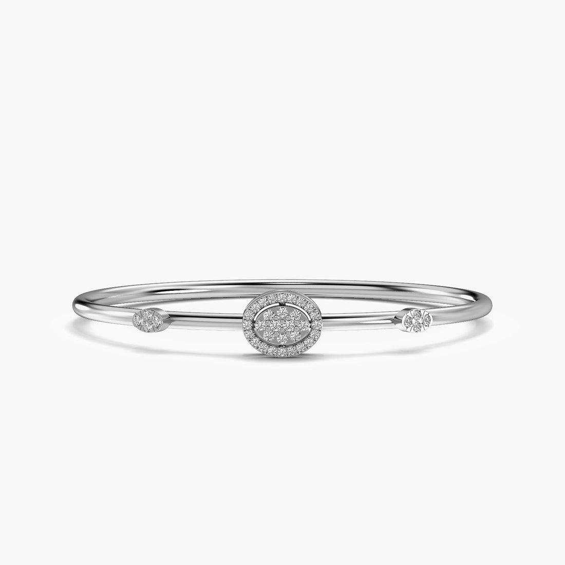 Celeste Charm Bracelet - Top View in White Gold - Diamond Bracelet by Moena