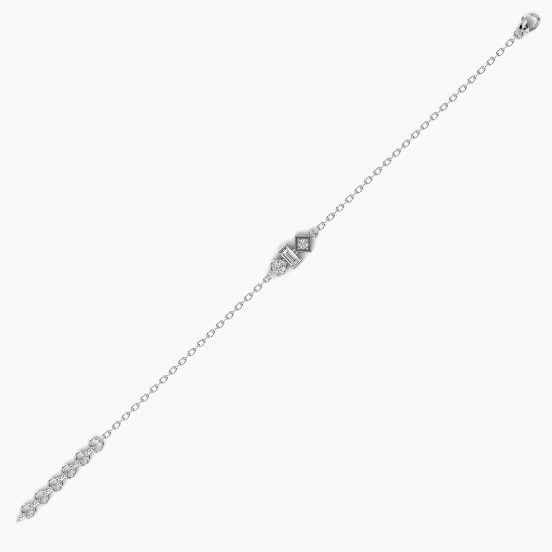Eternal Trio Bracelet - Standard View in White Gold - Diamond Bracelet by Moena