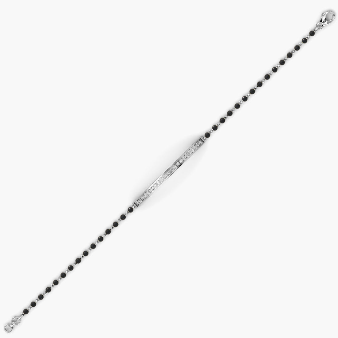Nitya Mangalsutra Bracelet - Standard View in White Gold - Diamond Bracelet by Moena