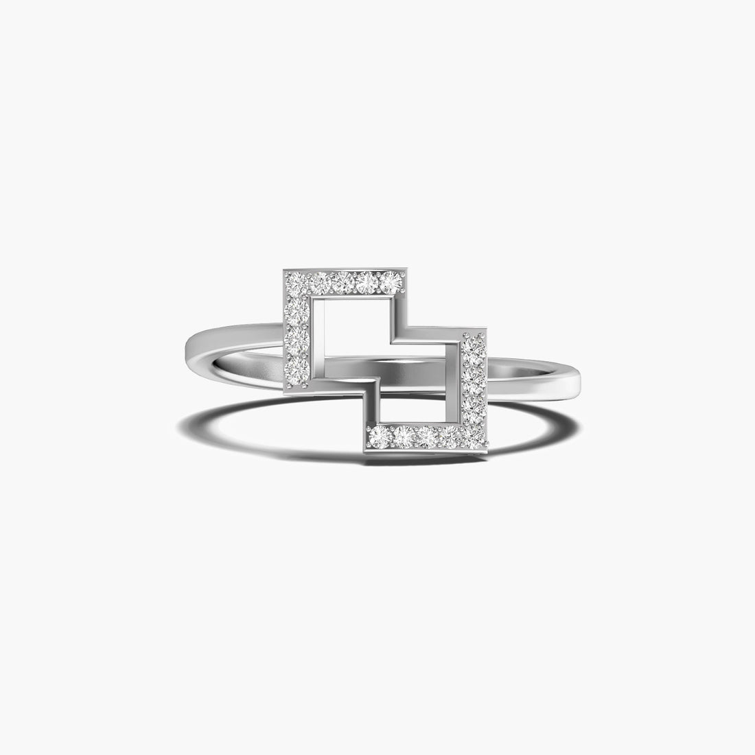 Eden’s Secret - Top View in White Gold - Diamond Ring by Moena