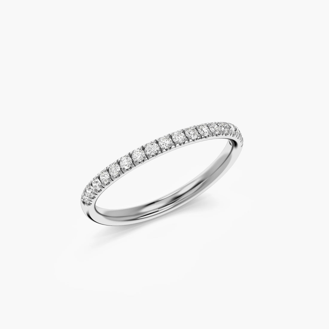 Lab-Grown Diamond Eternity Band - 3D View in White Gold - Diamond Ring by Moena