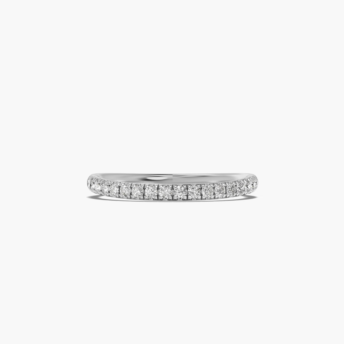 Lab-Grown Diamond Eternity Band - Top View in White Gold - Diamond Ring by Moena