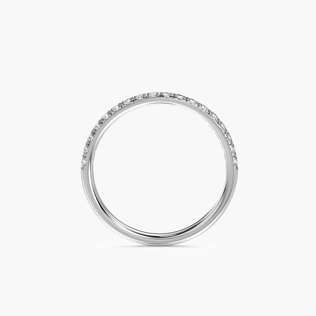 Lab-Grown Diamond Eternity Band - Front View in White Gold - Diamond Ring by Moena