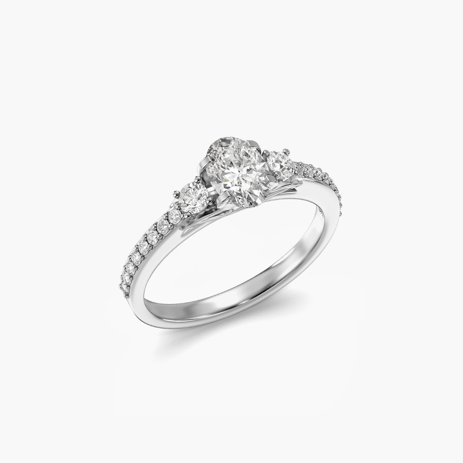 Crowned Oval Ring
