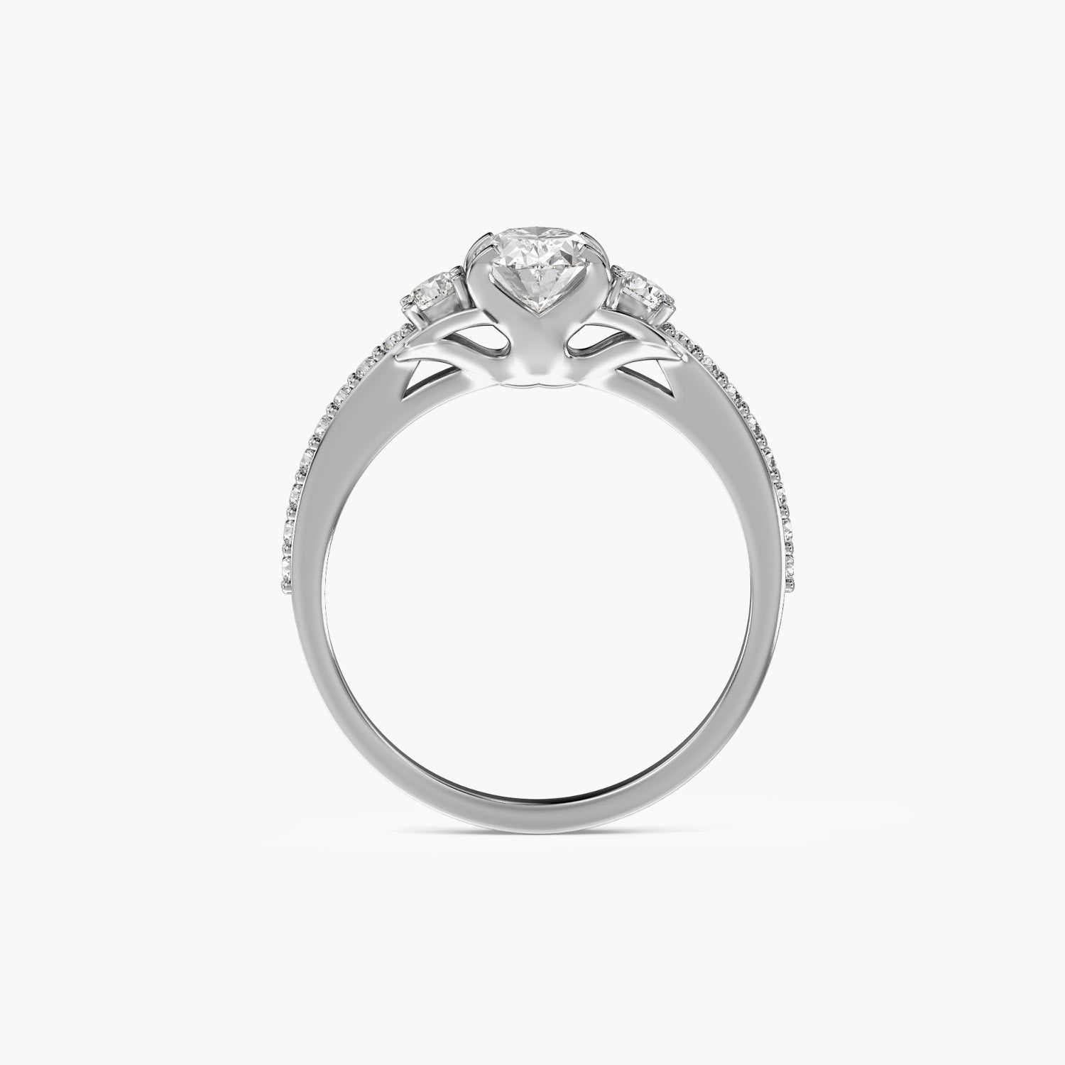 Crowned Oval Ring