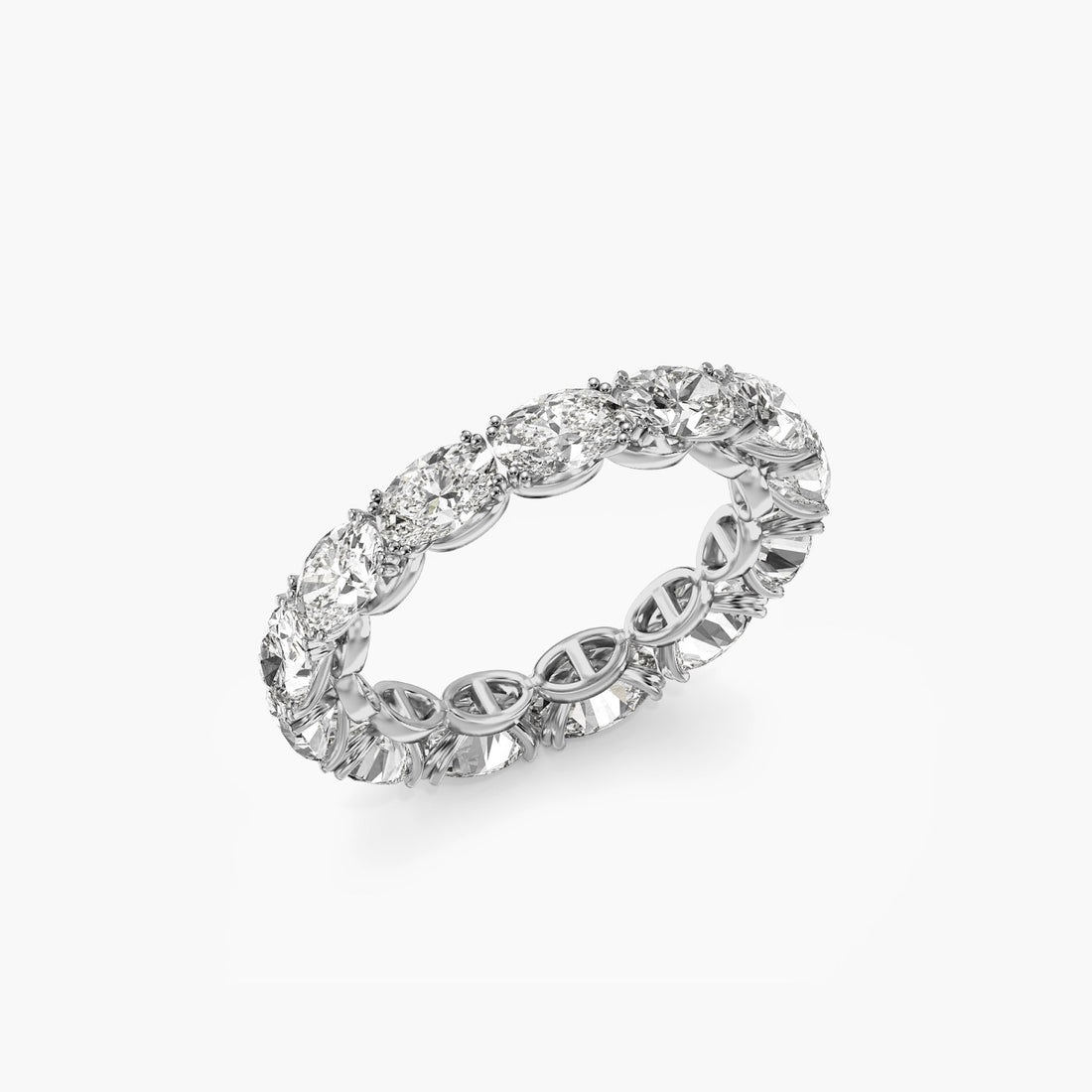 Eternal Glint - 3D View in White Gold - Diamond Ring by Moena