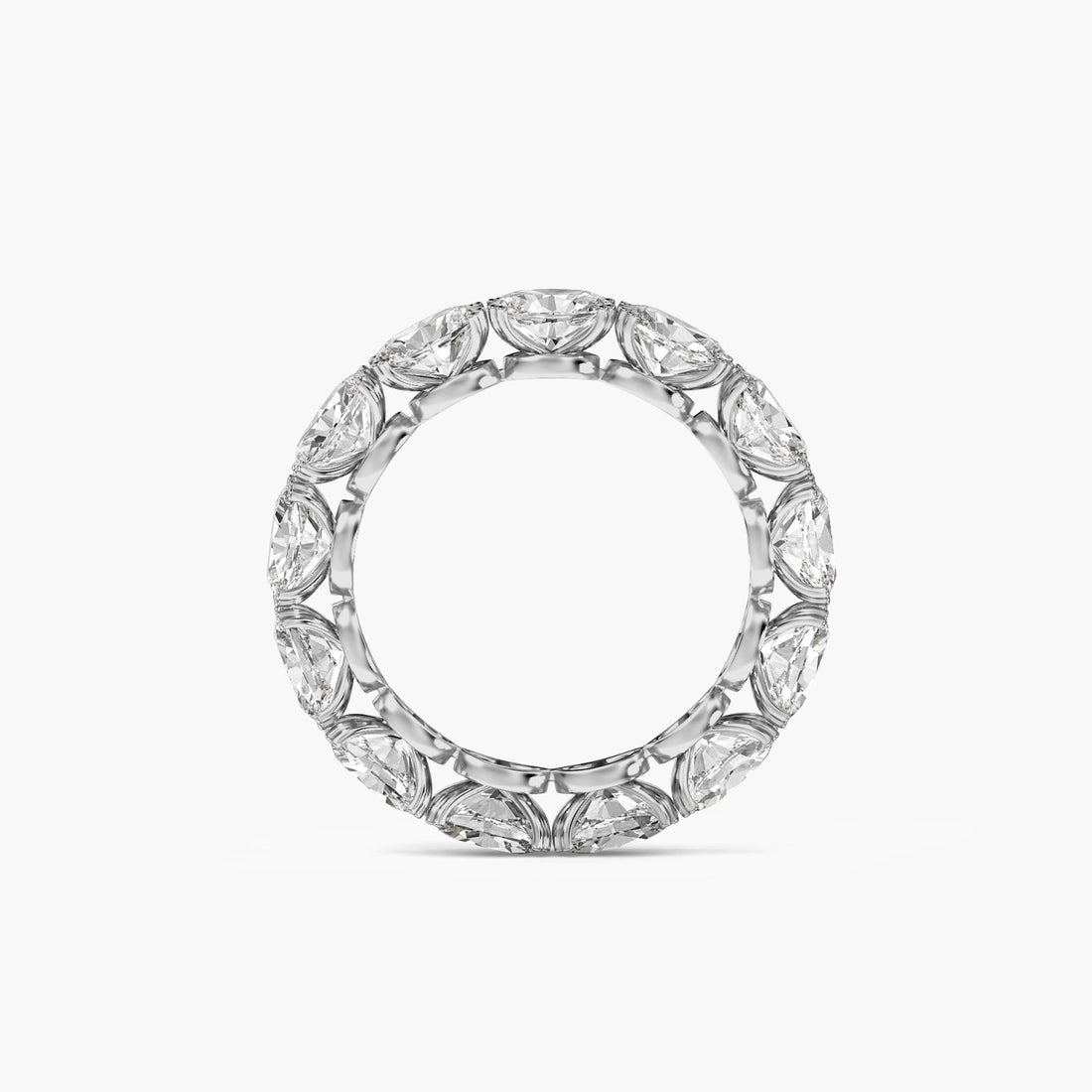 Eternal Glint - Front View in White Gold - Diamond Ring by Moena