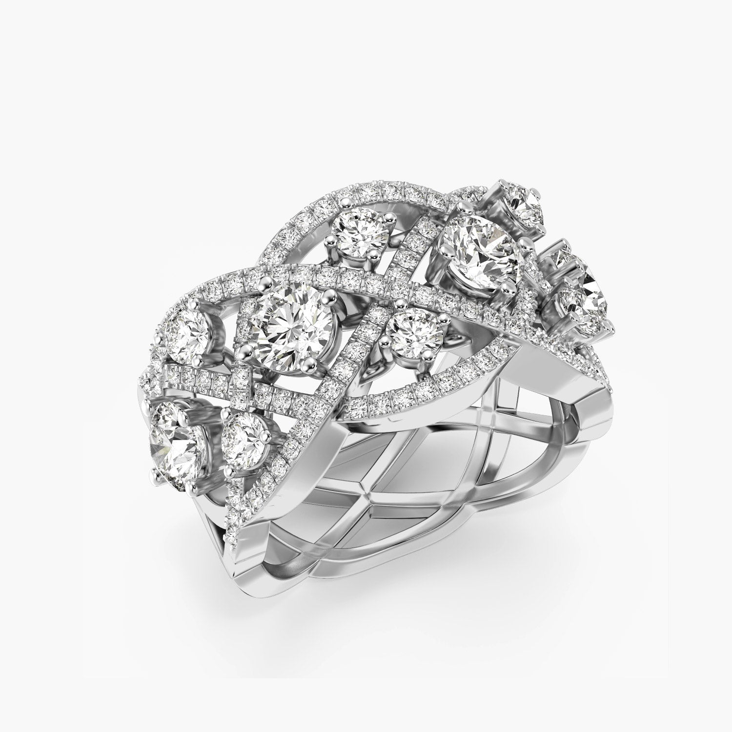 Floral Cluster Statement Ring