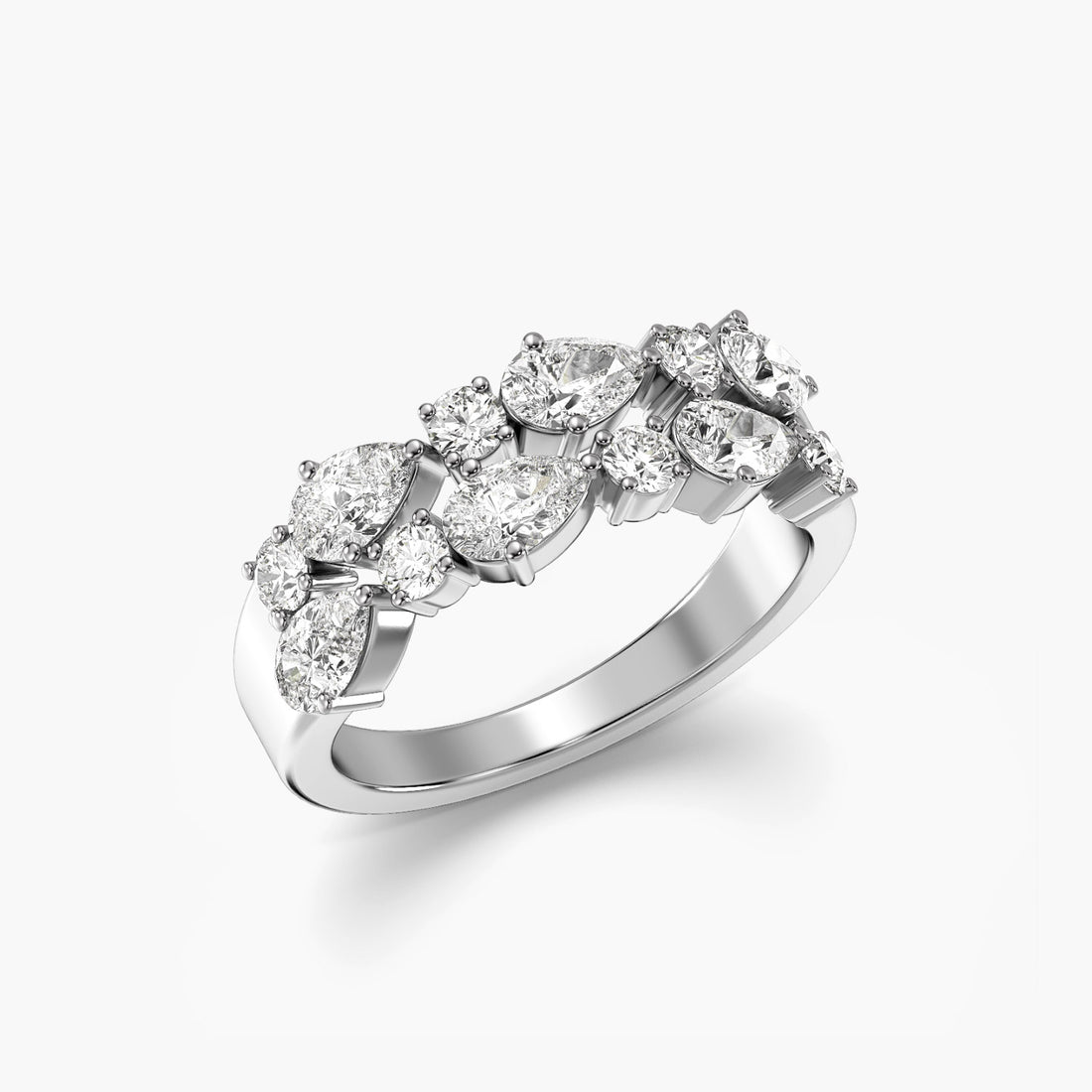 Eclipse Band - 3D View in White Gold - Diamond Ring by Moena
