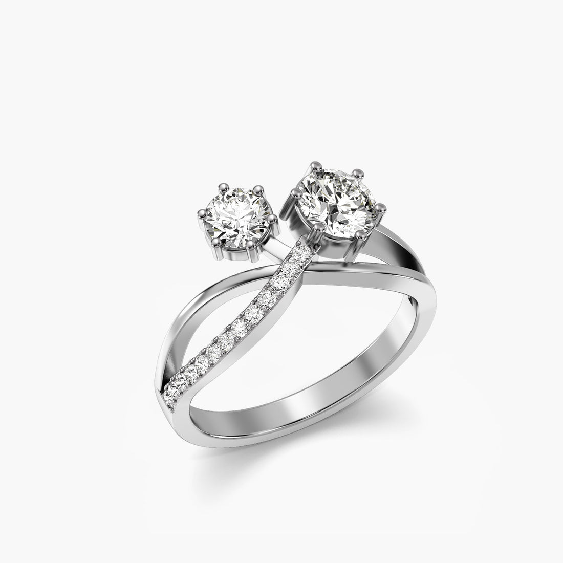 Eternal Bond Ring - 3D View in White Gold - Diamond Ring by Moena