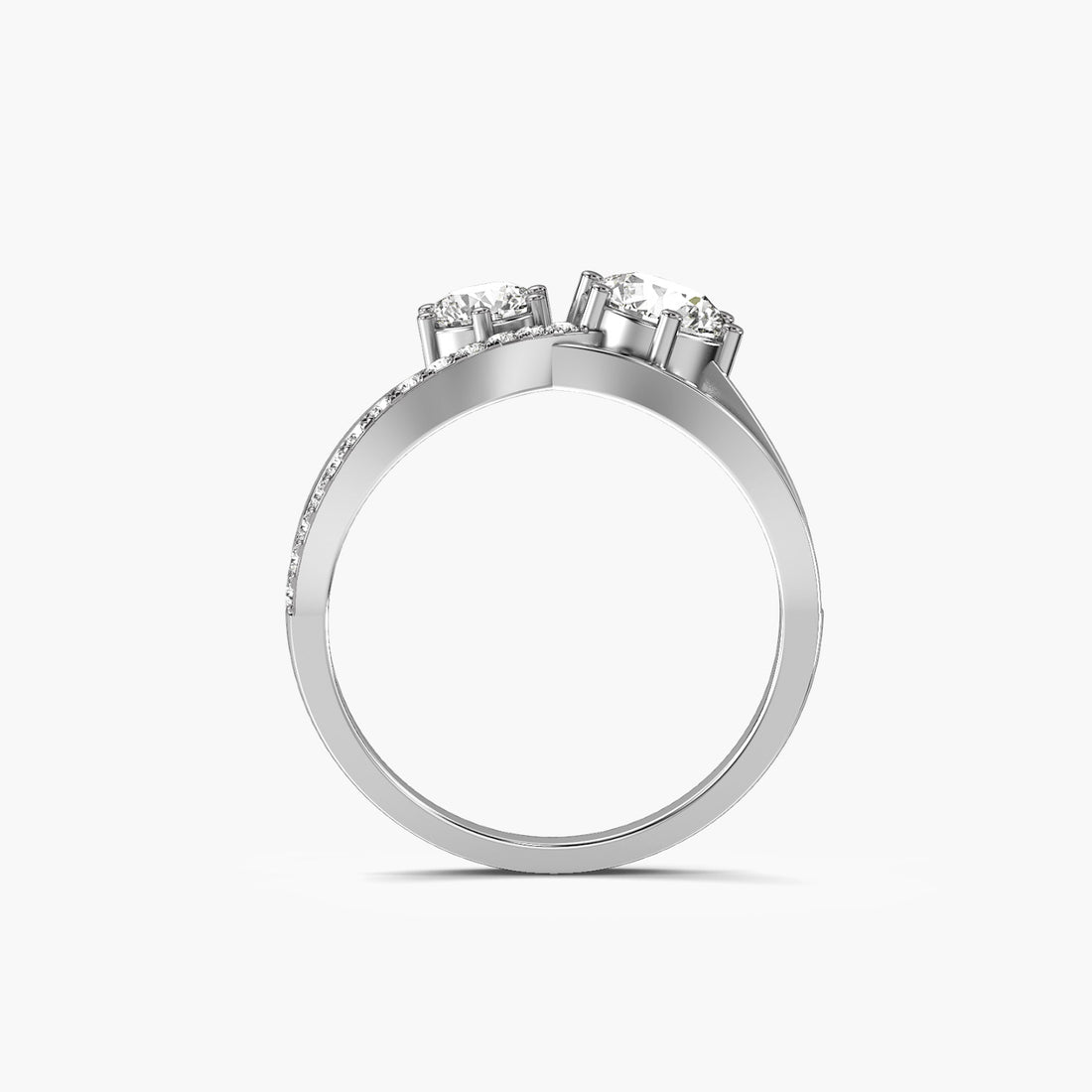 Eternal Bond Ring - Front View in White Gold - Diamond Ring by Moena