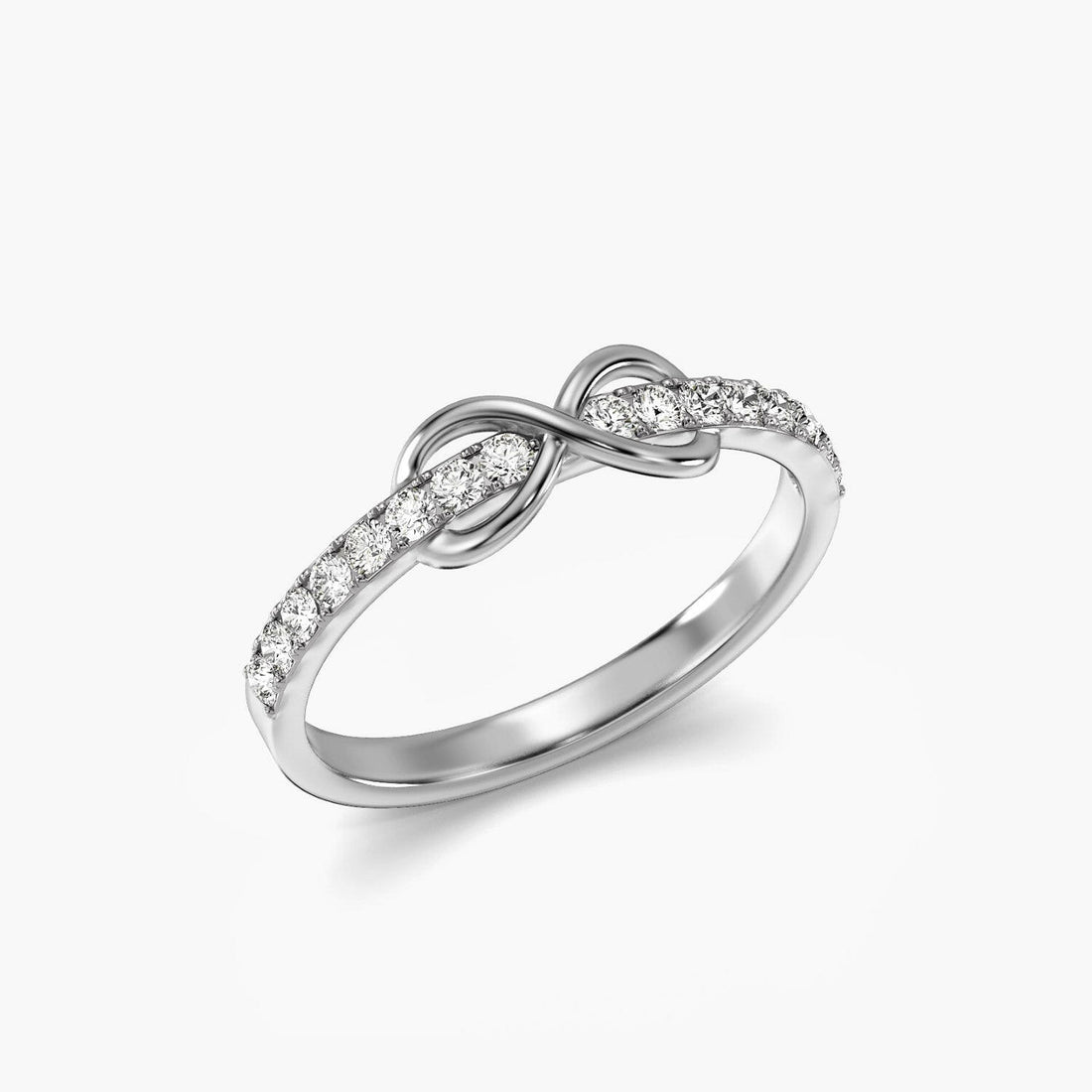 Boundless Affection - 3D View in White Gold - Diamond Ring by Moena