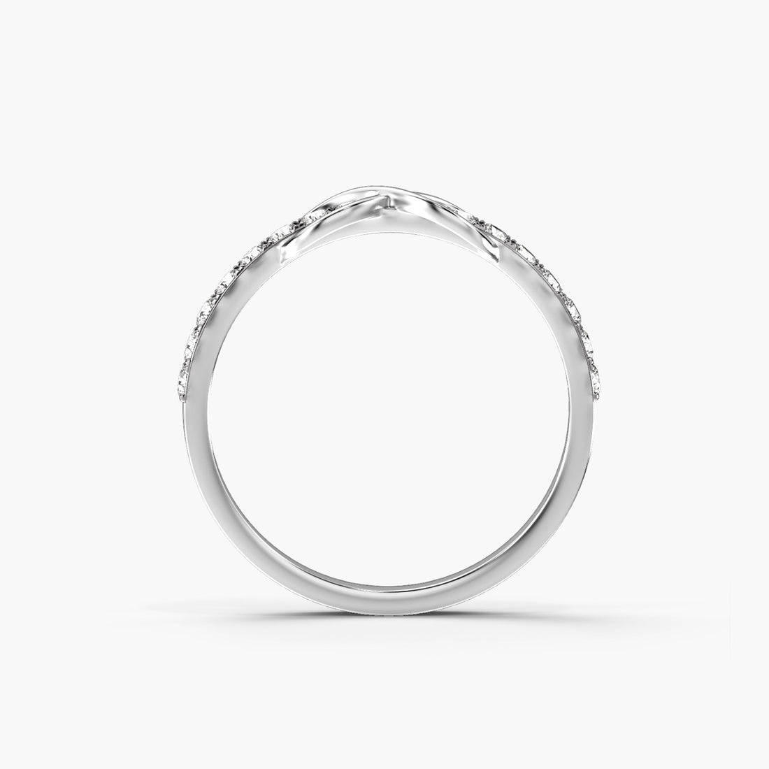 Boundless Affection - Front View in White Gold - Diamond Ring by Moena